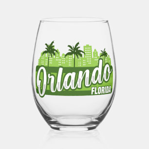 Verre À Vin Sans Pied Texte personnalisé Orlando Floride