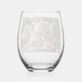 Verre À Vin Sans Pied Thé Rose de chou rose (Verso)