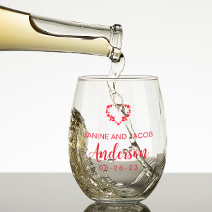 Verre À Vin Sans Pied Til Death Do Us Part Gothique Moody Noir et Rouge