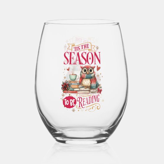 Verre À Vin Sans Pied 'Tis The Season to Be Reading (Recto)