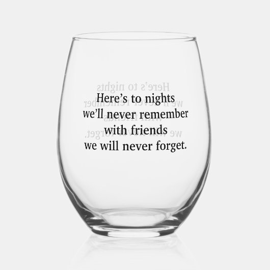 Verre À Vin Sans Pied Toast à vin (Recto)