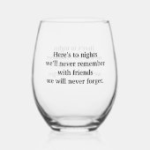 Verre À Vin Sans Pied Toast à vin (Verso)