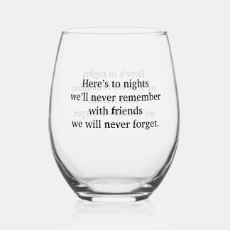 Verre À Vin Sans Pied Toast au vin