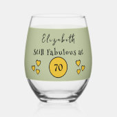 Verre À Vin Sans Pied Toujours fabuleux à 70 nom vert jaune (Recto)