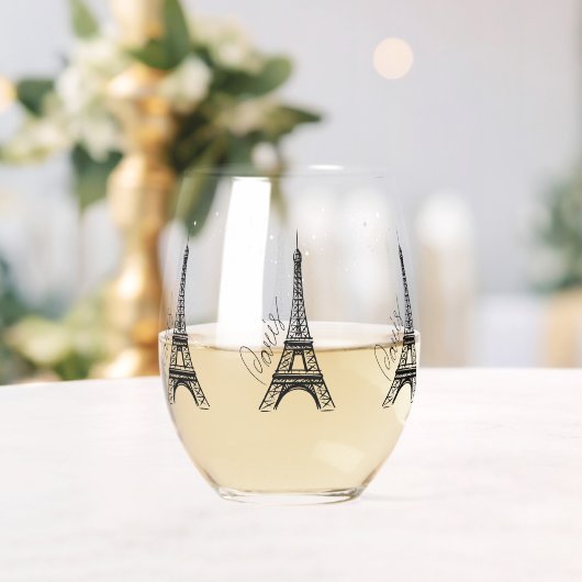Verre À Vin Sans Pied Tour Eiffel (Insitu (Mariage))