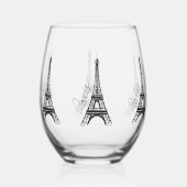 Verre À Vin Sans Pied Tour Eiffel (Verso)