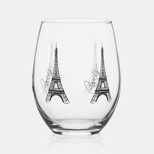 Verre À Vin Sans Pied Tour Eiffel (Droite)