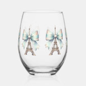 Verre À Vin Sans Pied Tour Eiffel & Bow (Droite)