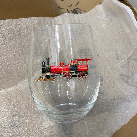 Verre À Vin Sans Pied Train rouge