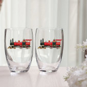 Verre À Vin Sans Pied Train rouge