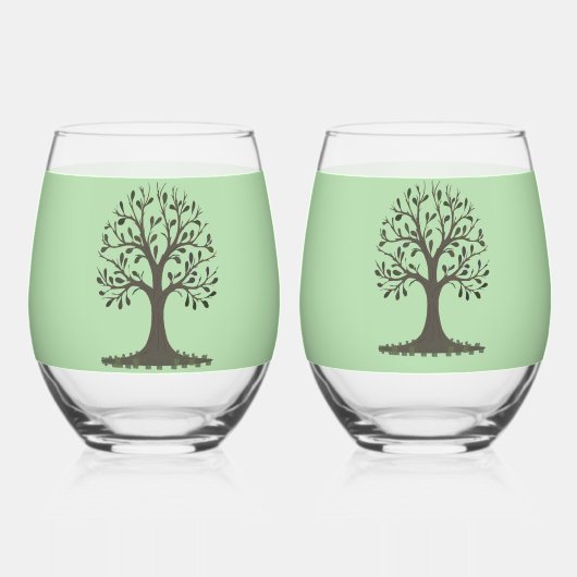 Verre À Vin Sans Pied 🌳 Tree of Life Win Glass - Drinkware 🍹 (Verso)