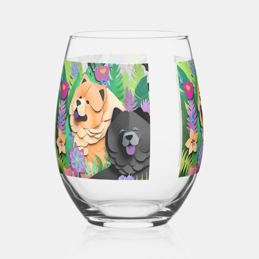 Verre À Vin Sans Pied TROPIC TANGO CHOUX noir rouge (Recto)