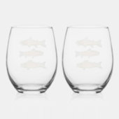 Verre à vin sans pied Truite (Verso)