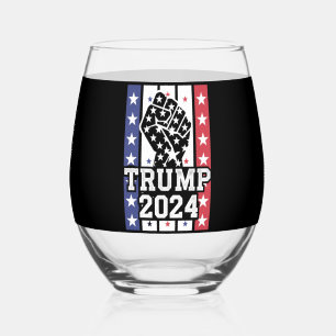 Verre À Vin Sans Pied Trump 2024 Poing Hors-la-loi Hillbilly J.D.Vance 2