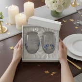 Verre À Vin Sans Pied Tulipes dans Delft Blue personnalisable