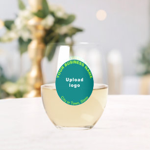 Verre À Vin Sans Pied Turquoise Green Round Business Marque