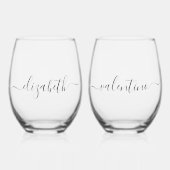 Verre À Vin Sans Pied Typographie, 2 séries de (Recto)
