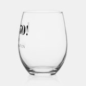 Verre À Vin Sans Pied Typographie audacieuse Moderne 50e fête d'annivers (Gauche)