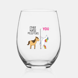 Verre À Vin Sans Pied Un Cadeau Unicorne Awesome Pour Infirmier Précepte