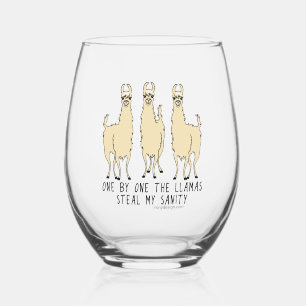 Verre À Vin Sans Pied Un par un les lamas me font perdre la raison Drôle