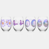 Verre À Vin Sans Pied Un paradis mauve (Droite)