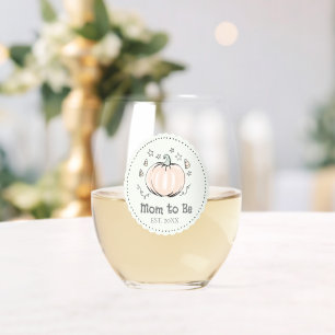 Verre À Vin Sans Pied Une mère verte neutre pour être petit Citrouille