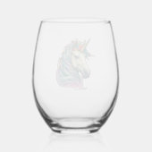 Verre À Vin Sans Pied Une Unicorne Fantastique ! (Verso)