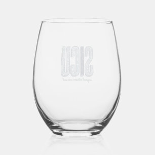 Verre À Vin Sans Pied Unité de soins intensifs chirurgicaux SICU T-shirt