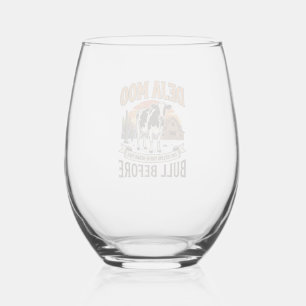 Verre À Vin Sans Pied Vache drôle Deja Moo Création de chemise western v