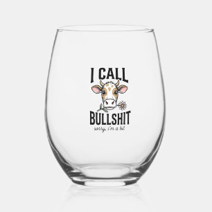 Verre À Vin Sans Pied Vache drôle que j'appelle design de t-shirt vintag
