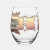 Verre À Vin Sans Pied Vagues et boulders 0893 (Gauche)