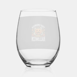 Verre À Vin Sans Pied Vecteur de citrouille d'ingénieur d'Halloween