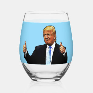 VERRE À VIN SANS PIED VERRE DE VIN DONALD TRUMP