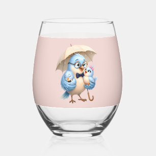 Verre À Vin Sans Pied Verre sans pied Father Bird, verre à boire mignon