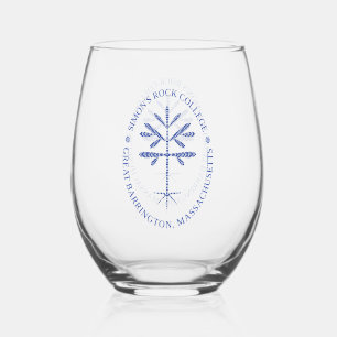Verre À Vin Sans Pied Verre sans pierre avec sceau SR en bleu