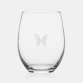 Verre À Vin Sans Pied Verre sans pierre - Papillon (Verso)
