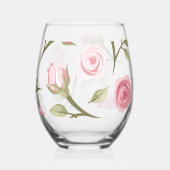 Verre À Vin Sans Pied Vers le Rose (Verso)