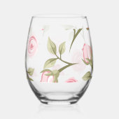 Verre À Vin Sans Pied Vers le Rose (Gauche)