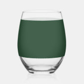 Verre À Vin Sans Pied Vert Pin (Recto)