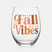 Verre À Vin Sans Pied Vibes d'automne (Recto)
