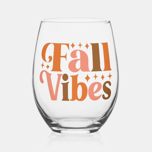 Verre À Vin Sans Pied Vibes d'automne (Recto)