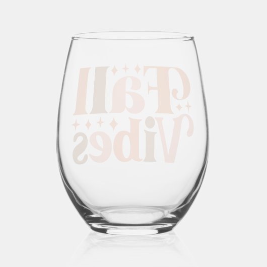 Verre À Vin Sans Pied Vibes d'automne (Verso)