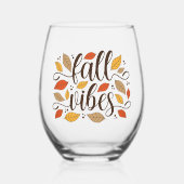 Verre À Vin Sans Pied Vibes d'automne (Recto)