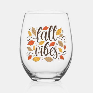 Verre À Vin Sans Pied Vibes d'automne