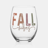 Verre À Vin Sans Pied Vibes d'automne arc-en-ciel (Recto)