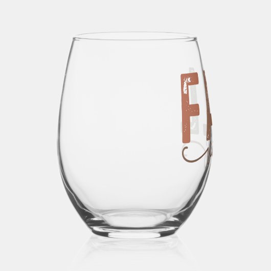 Verre À Vin Sans Pied Vibes d'automne arc-en-ciel (Droite)