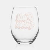 Verre À Vin Sans Pied Vibes d'automne rétro (Verso)