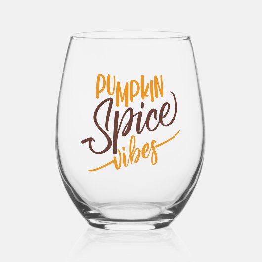 Verre À Vin Sans Pied Vibes d'épices citrouilles (Recto)