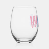 Verre À Vin Sans Pied Vibes d'hiver - Typographie Pastel Soft (Droite)