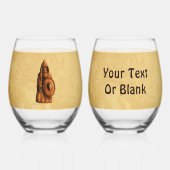 Verre À Vin Sans Pied Viking rustique (Recto)